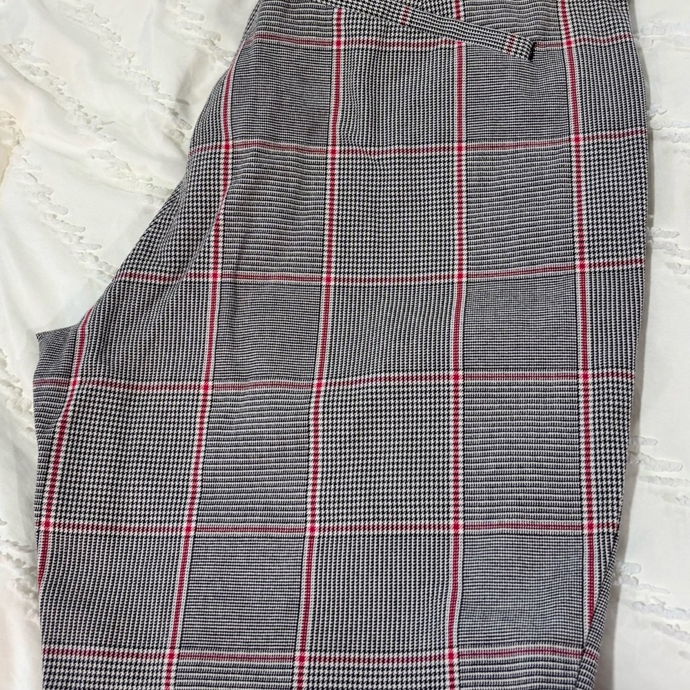 Gap signature skinny ankle black and red plaid women's size 8 - Picture 9 of 10